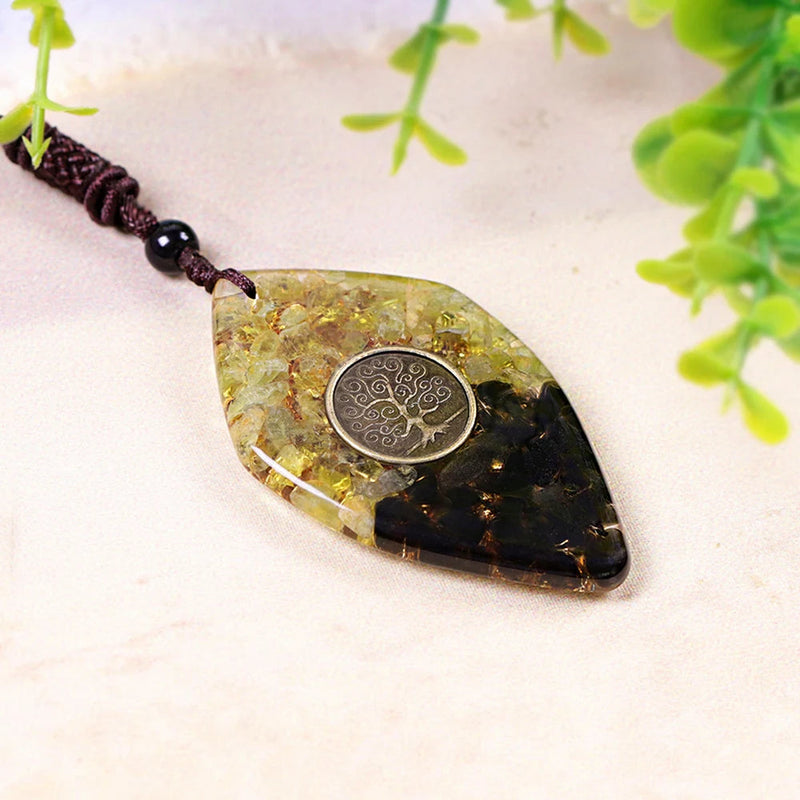 Orgonite Pendant Tree Of Life Orgone Necklace Orgone Generator Balancing Positive Energy Harmony Luck Yoga Meditation Reiki-Health Wisdom™