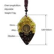 Orgonite Pendant Tree Of Life Orgone Necklace Orgone Generator Balancing Positive Energy Harmony Luck Yoga Meditation Reiki-Health Wisdom™