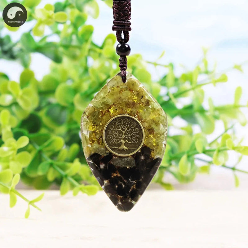 Orgonite Pendant Tree Of Life Orgone Necklace Orgone Generator Balancing Positive Energy Harmony Luck Yoga Meditation Reiki-Health Wisdom™