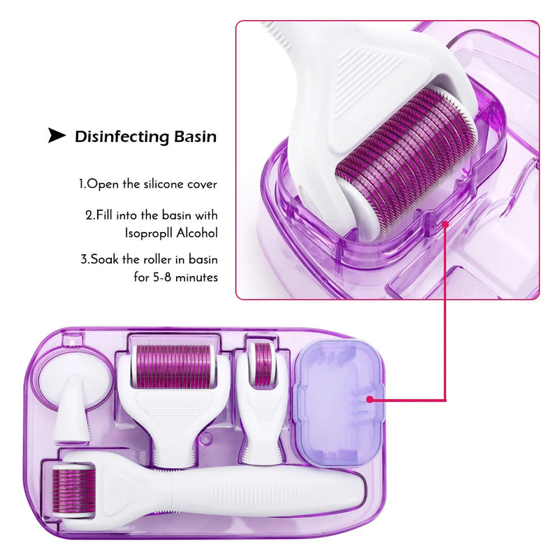 Original DRS 4/5/6in1 Derma Roller Needle Microdermabrasion Facial Roller Microneedle Kit for Skin Care Rejuvenation-Health Wisdom™