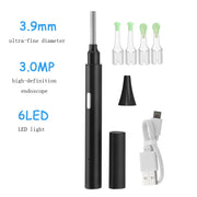 PASTSKY Ear Cleaner Ear Wax Candle Removal Tool WiFi 3.0MP Otoscope Wireless 3.9mm Camera Medical Health Care Oral Inspection-Health Wisdom™