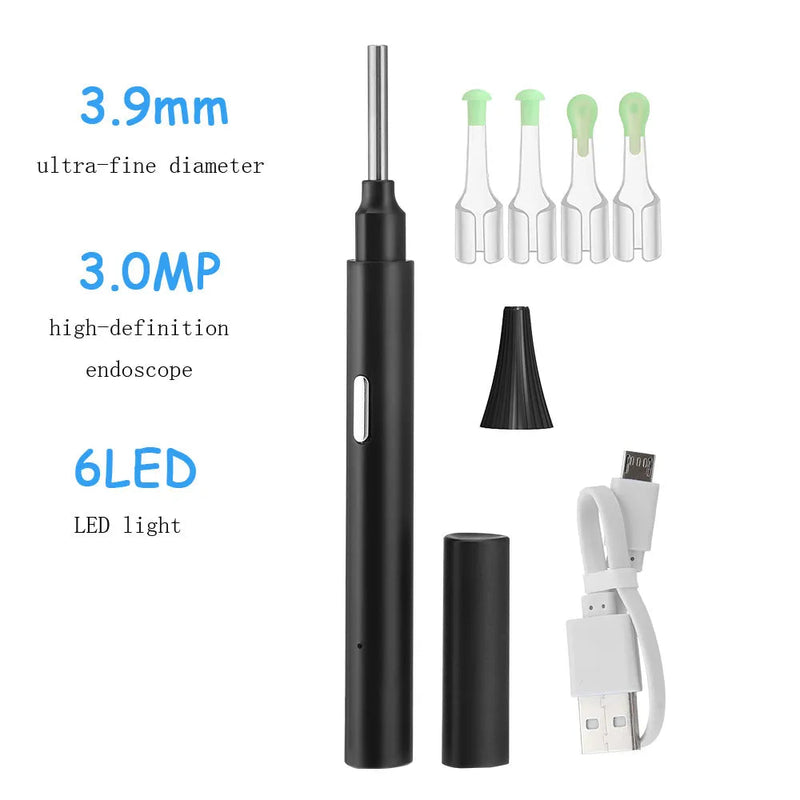 PASTSKY Ear Cleaner Ear Wax Candle Removal Tool WiFi 3.0MP Otoscope Wireless 3.9mm Camera Medical Health Care Oral Inspection-Health Wisdom™