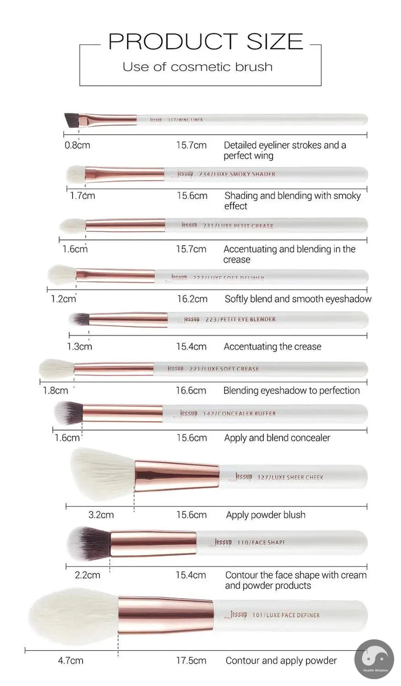 Perfect 10pcs Makeup Brushes set Foundation Powder Definer Shader Eyeshadow Eyeliner Eyebrow Kисти для Mакияжа T223-Health Wisdom™