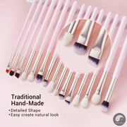 Perfect 15pcs Makeup Brushes Set Professional Eye Makeup Brush Kits Eyeshadow Eyeliner Eyebrow Blending Concealer Brochas T294-Health Wisdom™
