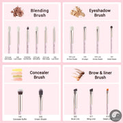 Perfect 15pcs Makeup Brushes Set Professional Eye Makeup Brush Kits Eyeshadow Eyeliner Eyebrow Blending Concealer Brochas T294-Health Wisdom™