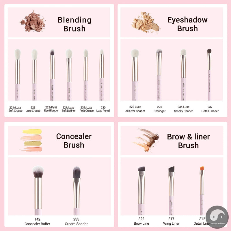 Perfect 15pcs Makeup Brushes Set Professional Eye Makeup Brush Kits Eyeshadow Eyeliner Eyebrow Blending Concealer Brochas T294-Health Wisdom™