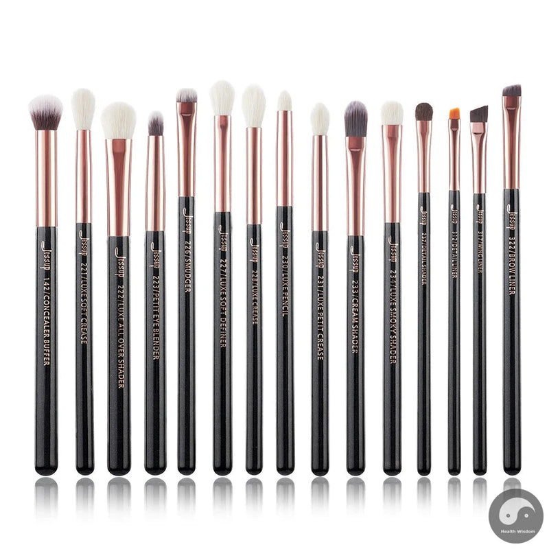 Perfect 15pcs Makeup Brushes Set Professional Eye Makeup Brush Kits Eyeshadow Eyeliner Eyebrow Blending Concealer Brochas T294-Health Wisdom™