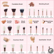 Perfect 25pcs Professional Makeup Brushes set Make up Brush Tools kit Foundation set Powder Blushes Beauty Pearl White T215-Health Wisdom™