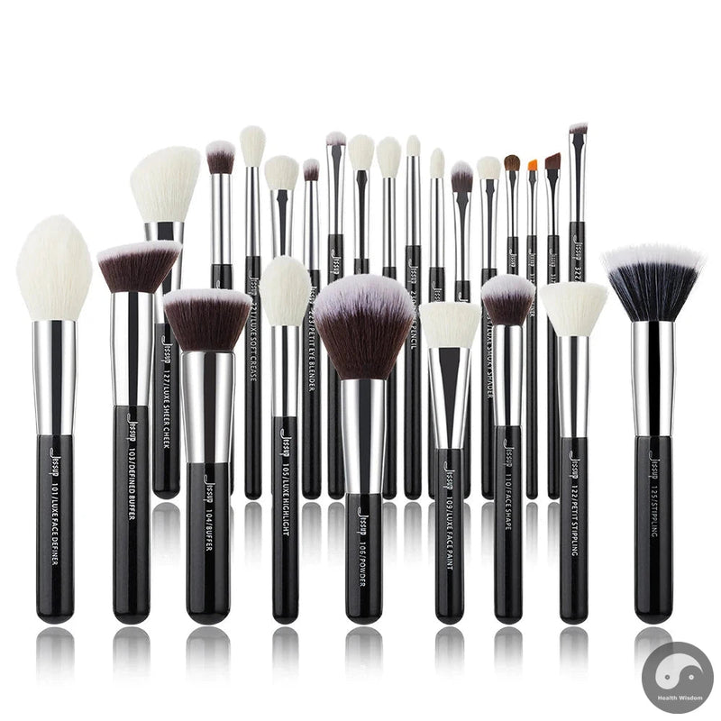 Perfect 25pcs Professional Makeup Brushes set Make up Brush Tools kit Foundation set Powder Blushes Beauty Pearl White T215-Health Wisdom™