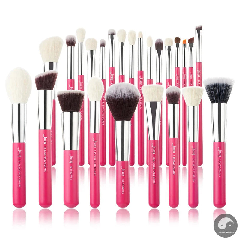 Perfect 25pcs Professional Makeup Brushes set Make up Brush Tools kit Foundation set Powder Blushes Beauty Pearl White T215-Health Wisdom™