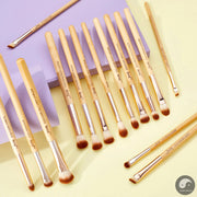 Perfect Bamboo Eye Brushes set, 15pcs Eyeshadow Details Eyeliner Eyebrow Precise shading Blending-Health Wisdom™