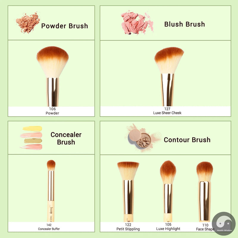 Perfect Brand 6pcs Bamboo Professional Makeup Brushes Sets Beauty Tools Make up Brush kit Buffer Paint Cheek Highlight Powder-Health Wisdom™