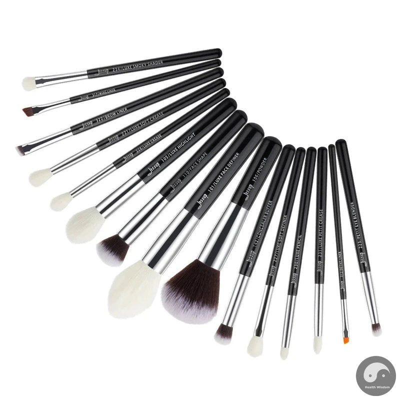 Perfect Brushes 15pcs Professional Makeup Brushes Brush set Beauty Tools Make up Foundation Powder natural-synthetic hair-Health Wisdom™
