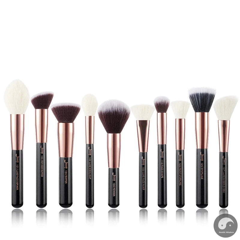 Perfect Brushes Face Makeup Brushes Set 10pcs Cosmetic Make Up Brush Contour Powder Blush Makeup Brushes Set-Health Wisdom™