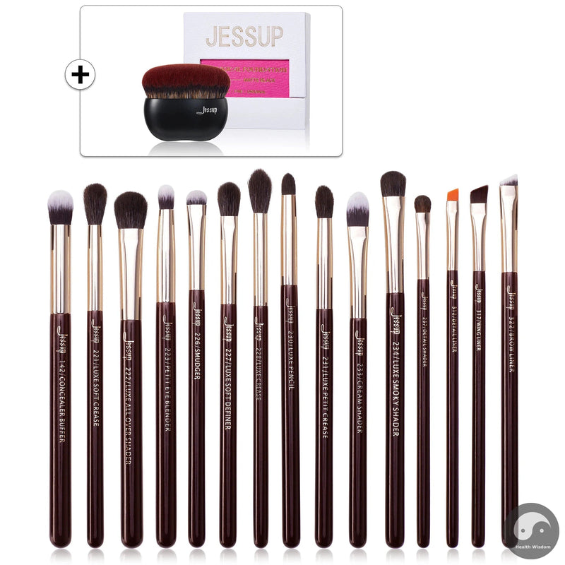 Perfect Eye Brushes Set 15pcs Makeup brush, Natural Synthetic,Eyeshadow Brush,Eyeliner Blending Eyebrow Concealer T284-Health Wisdom™