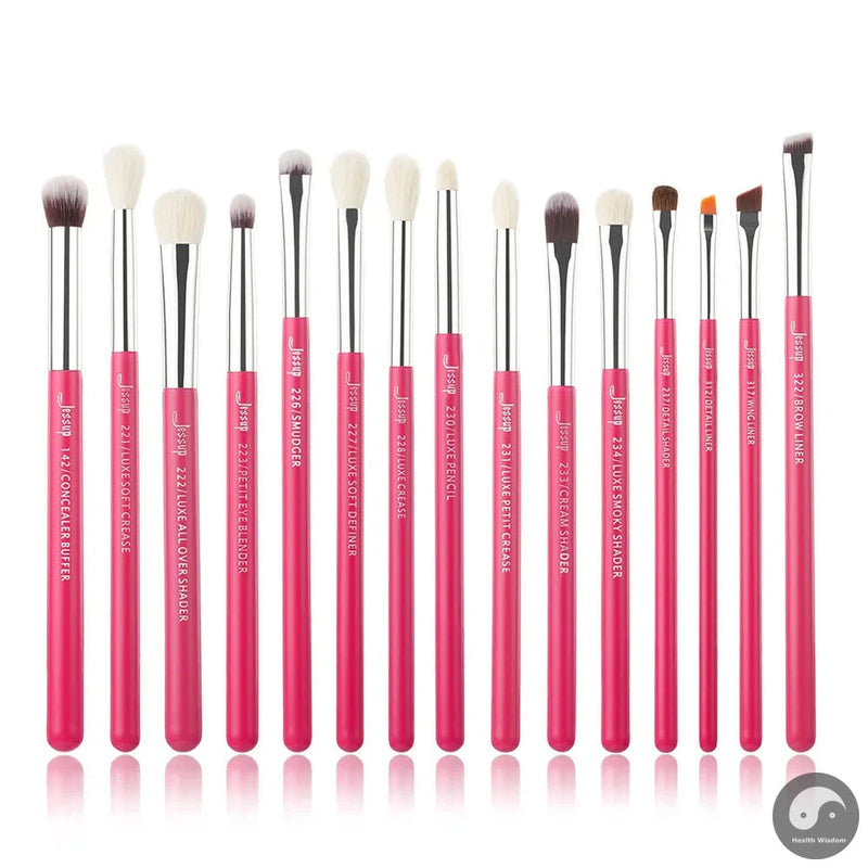 Perfect Eye Brushes Set 15pcs Makeup brush, Natural Synthetic,Eyeshadow Brush,Eyeliner Blending Eyebrow Concealer T284-Health Wisdom™