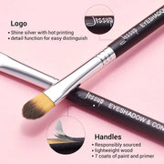 Perfect Eye Makeup Brushes Set 10pcs Synthetic Hair Eyeshadow Blending Eyeliner Lash Spoolie Eyebrow Brush Kits Gift Box T315-Health Wisdom™