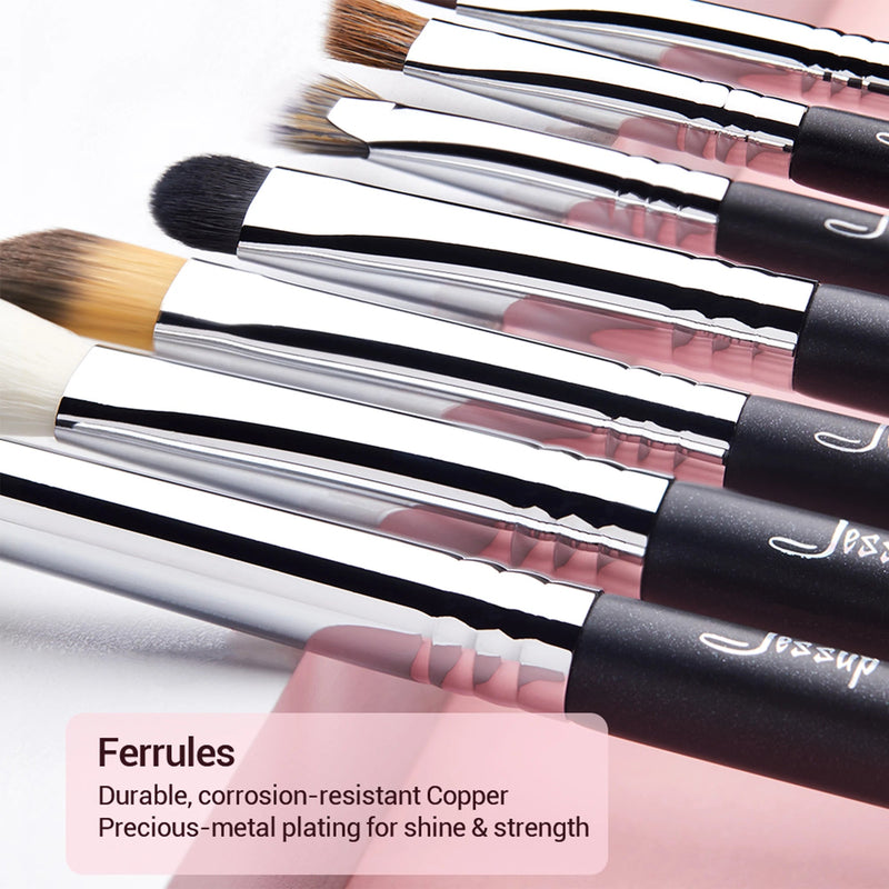 Perfect Eye Makeup Brushes Set 10pcs Synthetic Hair Eyeshadow Blending Eyeliner Lash Spoolie Eyebrow Brush Kits Gift Box T315-Health Wisdom™