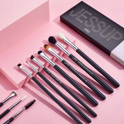 Perfect Eye Makeup Brushes Set 10pcs Synthetic Hair Eyeshadow Blending Eyeliner Lash Spoolie Eyebrow Brush Kits Gift Box T315-Health Wisdom™