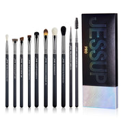 Perfect Eye Makeup Brushes Set 10pcs Synthetic Hair Eyeshadow Blending Eyeliner Lash Spoolie Eyebrow Brush Kits Gift Box T315-Health Wisdom™