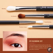 Perfect Eye Makeup Brushes set Professional Eye Blending Brush Synthetic Blends Shadow Crease Pencil Smoky T338-Health Wisdom™