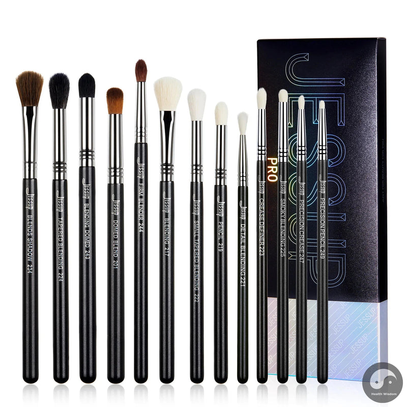 Perfect Eye Makeup Brushes set Professional Eye Blending Brush Synthetic Blends Shadow Crease Pencil Smoky T338-Health Wisdom™
