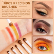 Perfect Eye Makeup Brushes set,10pcs-14PCS Eyeshadow brushes set Eyebrow Eyeliner Blending Concealer Highlighter Brush Light Grey-Health Wisdom™