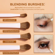 Perfect Eye Makeup Brushes set,10pcs-14PCS Eyeshadow brushes set Eyebrow Eyeliner Blending Concealer Highlighter Brush Light Grey-Health Wisdom™