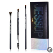 Perfect Eyebrow brushes set,3pcs Pro eyebrow brush,synthetic,brow sculpt/slim flat angled brows brush/precision definer T326-Health Wisdom™