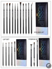 Perfect Eyebrow brushes set,3pcs Pro eyebrow brush,synthetic,brow sculpt/slim flat angled brows brush/precision definer T326-Health Wisdom™