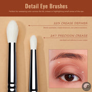 Perfect Eyeshadow Brush Set Eye Makeup Brushes set Synthetic Blending Shader Crease Smoky Concealer Pencil T334-Health Wisdom™