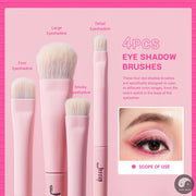Perfect Eyeshadow Brush Set Pink Eye Makeup Brushes Concealer Brush Premium Vegan Eyeshadow liner Blending Brush for Makeup, T496-Health Wisdom™
