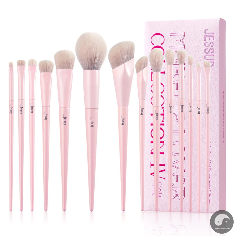 Perfect Eyeshadow Brush Set Pink Eye Makeup Brushes Concealer Brush Premium Vegan Eyeshadow liner Blending Brush for Makeup, T496-Health Wisdom™