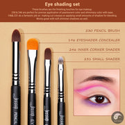 Perfect Eyeshadow Brush set Pro Eye Makeup Brushes set Black Premium Synthetic Eye shading Concealer Blending Brush T339-Health Wisdom™