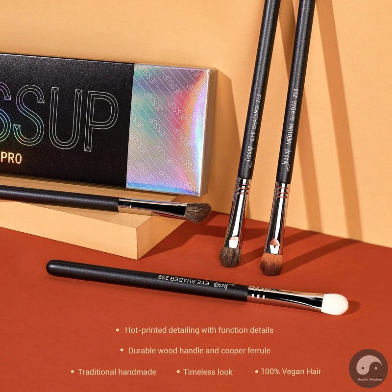 Perfect Eyeshadow Brush set Pro Eye Makeup Brushes set Black Premium Synthetic Eye shading Concealer Blending Brush T339-Health Wisdom™