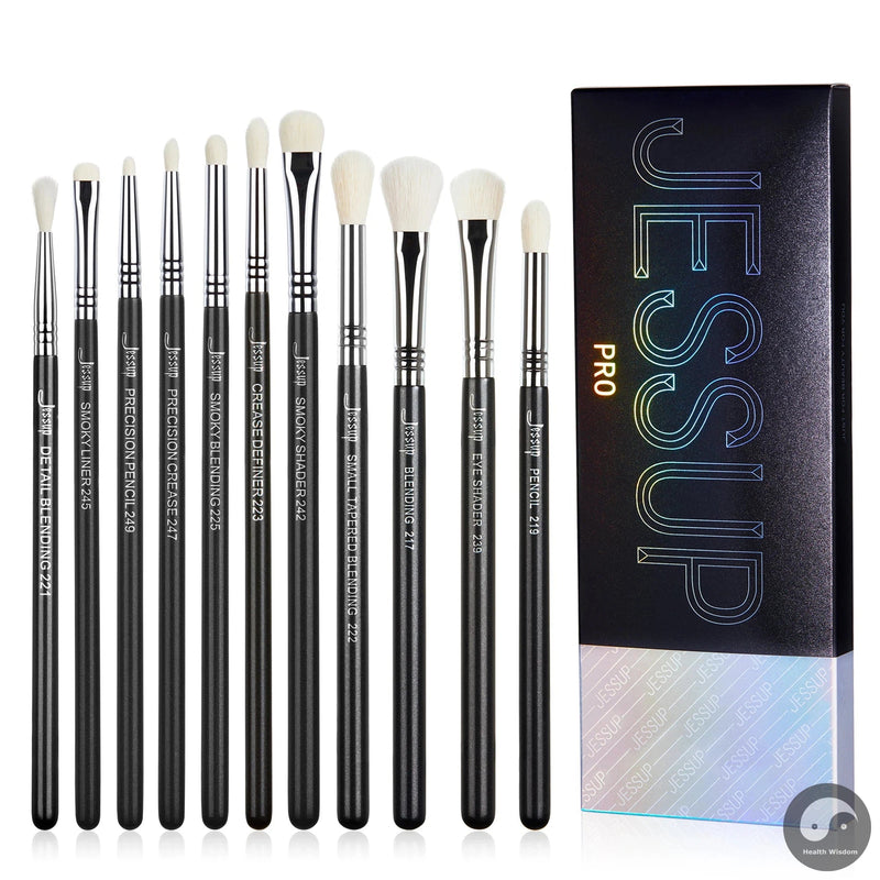 Perfect Eyeshadow Brush set Pro Eye Makeup Brushes set Black Premium Synthetic Eye shading Concealer Blending Brush T339-Health Wisdom™