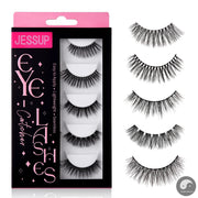 Perfect False Eyelashes,5 Pairs Fake Eyelashes Natural Cat Eye Lash Fluffy Wispy Short Volume Reusable Faux Mink Eyelashes FE502-Health Wisdom™