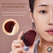 Perfect Foundation Makeup Brush,Multi-tasker Foundation Brush Highlight Contour Blush Buffer Flat Top Smooth Fine Dense SF001-Health Wisdom™