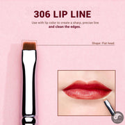 Perfect Lip brushes set,Pro contour different lip shapes,Synthetic,small/cat-tongue /flat/round/tapered-tip lipliner brush T325-Health Wisdom™
