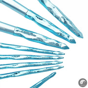 Perfect Make up brushes 8pcs Glacier Blue Blush Powder Eyeshadow Foundation brush Pencil Plastic handle-Health Wisdom™
