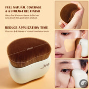 Perfect Makeup Brush Foundation Brush with Makeup Sponge,Contour Blush Concealer Highlight, T882-Health Wisdom™