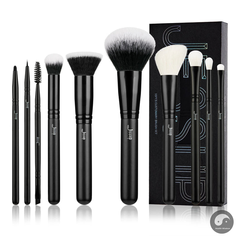 Perfect Makeup Brushes 10-14pc Makeup Brush set Synthetic Foundation Brush Powder Contour Eyeshadow Liner Blending Highlight T329-Health Wisdom™