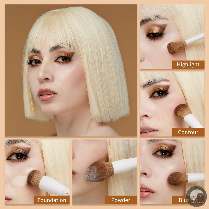 Perfect Makeup Brushes 10-14pc Makeup Brush set Synthetic Foundation Brush Powder Contour Eyeshadow Liner Blending Highlight T329-Health Wisdom™