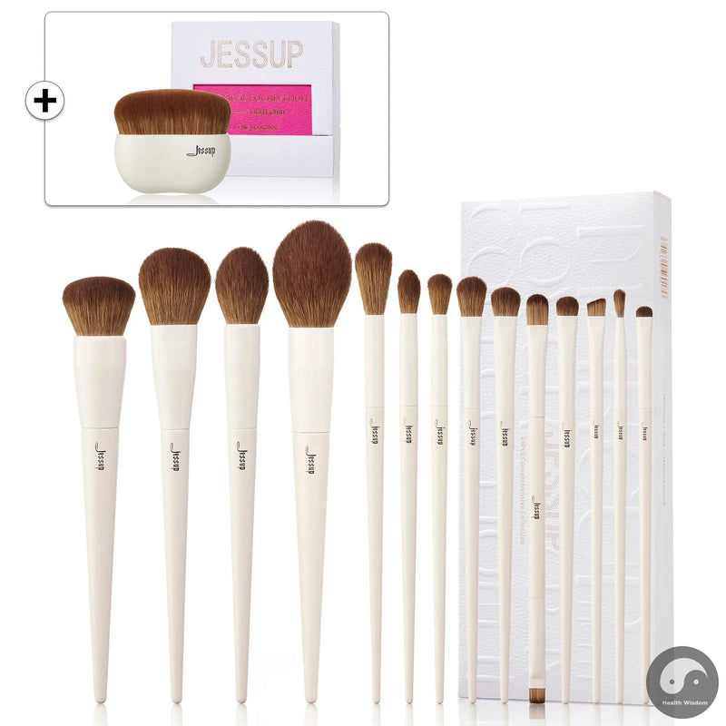 Perfect Makeup Brushes 10-14pc Makeup Brush set Synthetic Foundation Brush Powder Contour Eyeshadow Liner Blending Highlight T329-Health Wisdom™