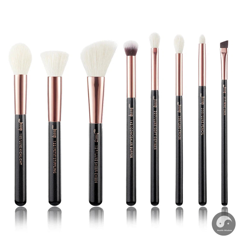 Perfect Makeup Brushes 8pcs Makeup Brushes set Natural-synthetic Foundation Powder Highlighter Blush Eyeshadow Eyeliner-Health Wisdom™