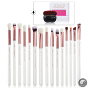 Perfect Makeup Brushes Set 15pcs Eye Brushes set Natural-synthetic Eyeshadow Eyeliner Eyebrow Blending Pearl White T217-Health Wisdom™