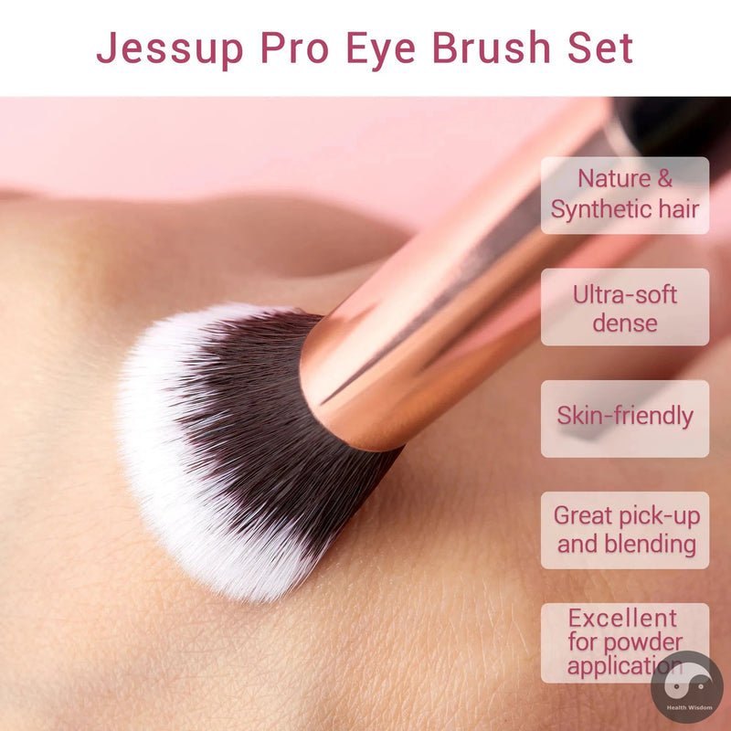 Perfect Makeup Brushes Set 15pcs Make up Brush Tools kit Eye Liner Shader natural-synthetic hair Rose Gold/Black T157-Health Wisdom™