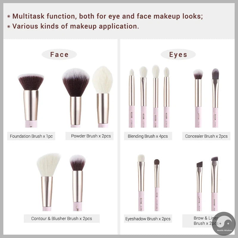 Perfect Makeup Brushes Set 15pcs Professional Makeup Brush Foundation Powder Eyeshadow Blender Liner Blusher Brochas-Health Wisdom™