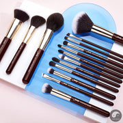 Perfect Makeup Brushes Set 15pcs Professional Makeup Brush Powder Eyeshadow Liner Foundation Blush Blending Zinfandel/Golden-Health Wisdom™