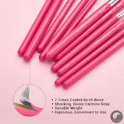 Perfect Makeup Brushes Set 15pcs professional Make up Brush Eyeliner Shader Natural-synthetic Rose-carmin/Silver-Health Wisdom™